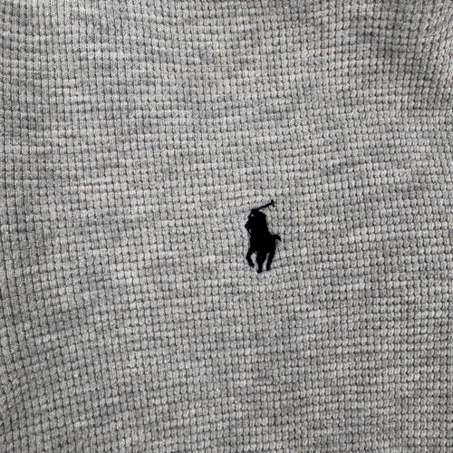 Polo Ralph Lauren Boys Size MEDIUM (10-12) Gray Quarter Zip Long Sleeve Shirt - Picture 4 of 7