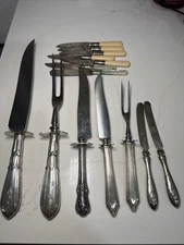 Sterling Silver Vintage Tableware Set 14-Piece Collection, Weighted