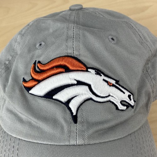 47 Brand Denver Broncos NFL Clean Up Strapback Hat Gray Embroidered Logo - Picture 7 of 10