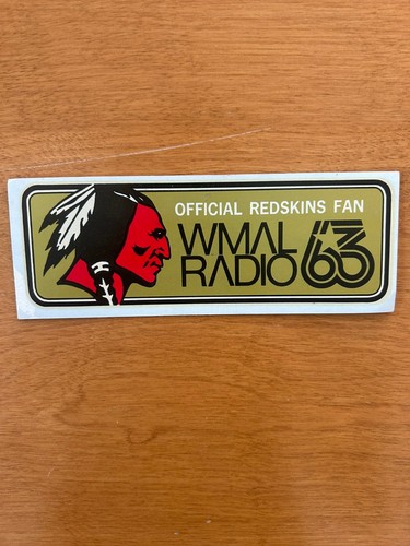 WMAL Radio 63 "Official Redskins Fan" Sticker