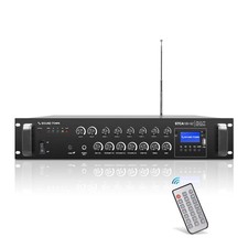 Sound Town 180W 6-Zone 70V/100V Commercial Power Amplifier with Bluetooth,