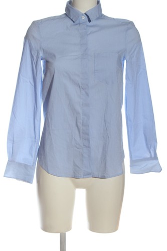H&M Camicia a maniche lunghe Donna Camicia elegante Taglia IT 40 bianco-azzurro