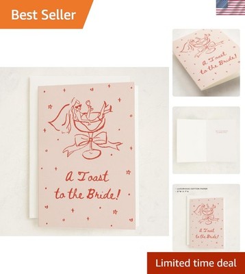 Cheers to Love Bridal Shower Card Fun Bachelorette Wedding Greeting Playful B...