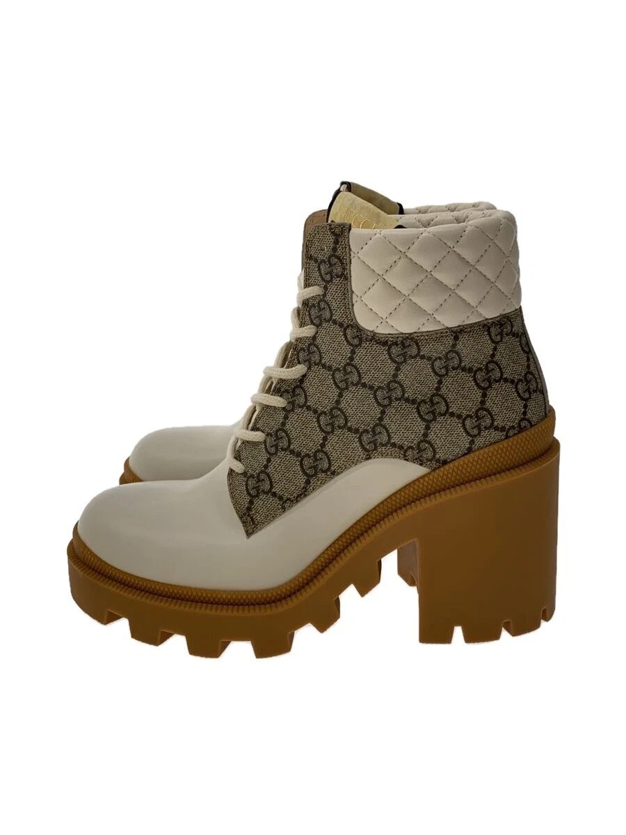 Bottines courtes matelassées Gucci GG Supreme 38,5 talon 9 cm
