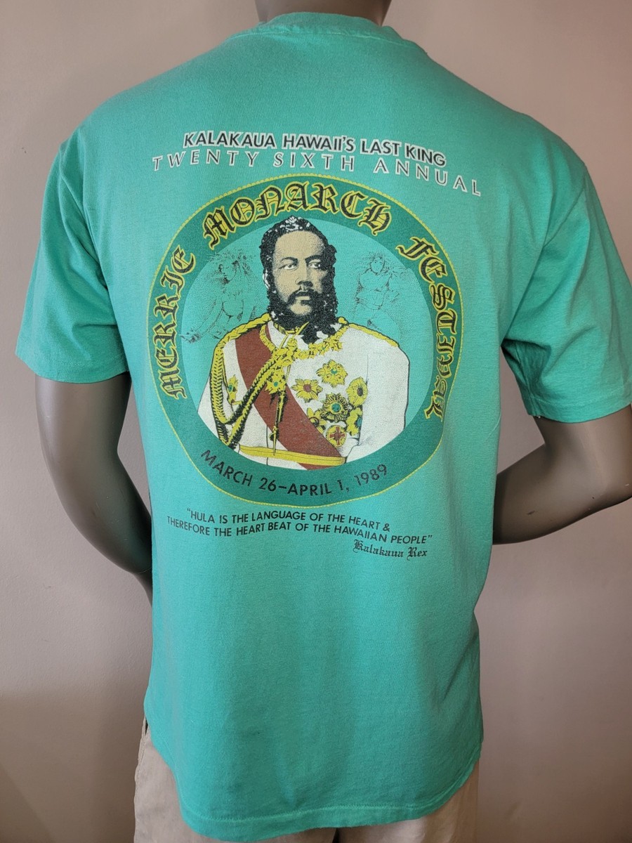 Vintage 1989 Merrie Monarch Festival Spring Green T-shirt Size XL