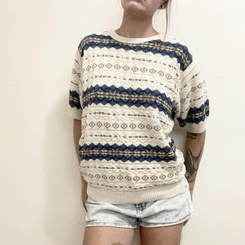 Camisa vintage años 70 cottagecore manga corta Foto 2 de 4