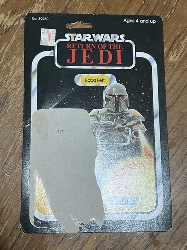 VINTAGE KENNER STAR WARS 65 BACK “A” BOBA FETT DEBUT ROTJ CARD BACK