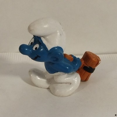 Schlumpf mit Holzhammer Hammer Figur Bully Peyo Germany Nr6