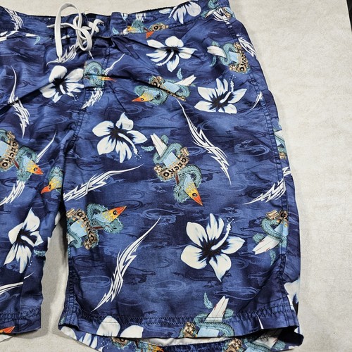 Gecko Hawaii Mens Large Floral Surf Beach Swim Trunks Pre-owned - Picture 4 of 15