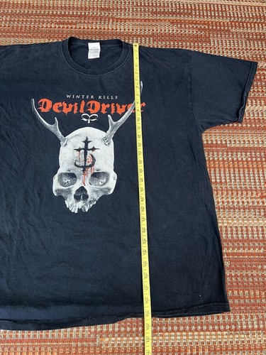 RARE 2013 Devil Driver Winter Kills Tour Shirt Men’s 2XL Band Tee - Picture 8 of 13