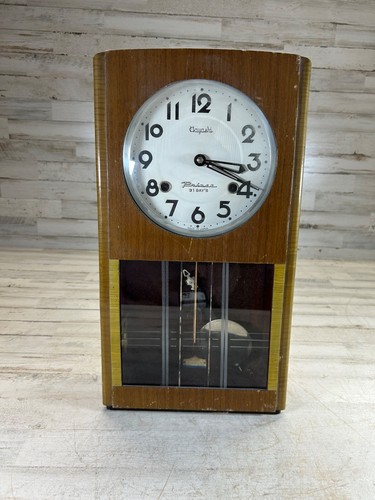 Hayashi Prince 31 Day Pendulum Wall Clock Vintage Japanese Wood Case
