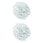  Set of 2 Decorative Stone White Polished Aquarium Gravel Landscaping