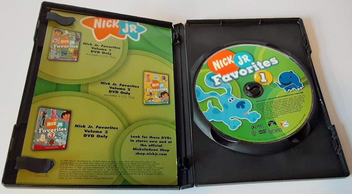 Nick Jr. Favorites Vol. 1 DVD Nickelodeon Dora Explorer, Blue's