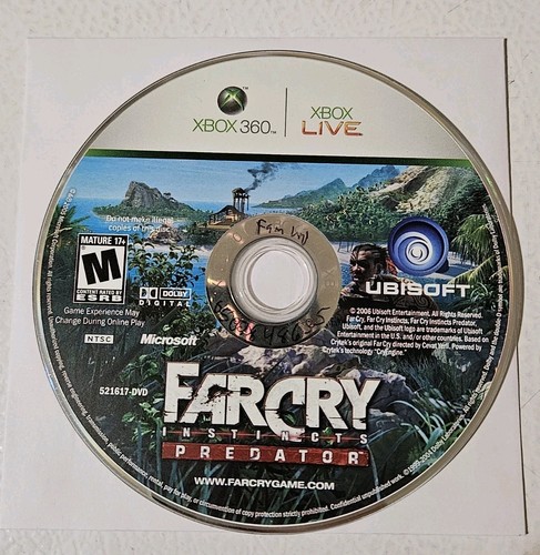Far Cry Instincts: Predator (Microsoft Xbox 360, 2006) Disc Only Tested Working - Picture 1 of 3