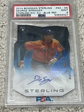 2014 Bowman Sterling George Spring RC Auto Blue Refractor /30 Die Cut PSA 9 SP
