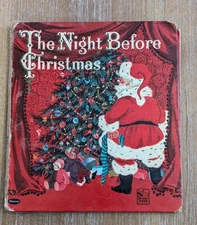 1960 Vtg Night Before Christmas Whitman Story Hour 7.5" x 8" Hardcover *READ*