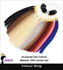 Colour Ring for Human Hair Extensions-Hair Weaves-Micro loop-Clip in-Pre Bonded
