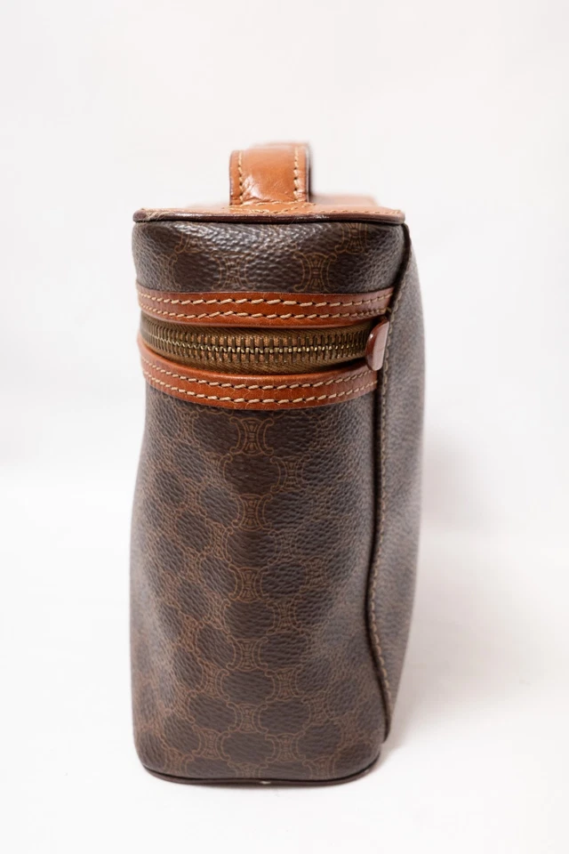 Auténtico bolso de mano CELINE Macadam marrón PVC cuero Foto 2 de 4