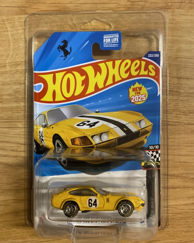 Hot Wheels Ferrari 365 GT4B Competizione Yel PERSONALIZADO Super Real Rider Rueda Intercambio Foto 2 de 4