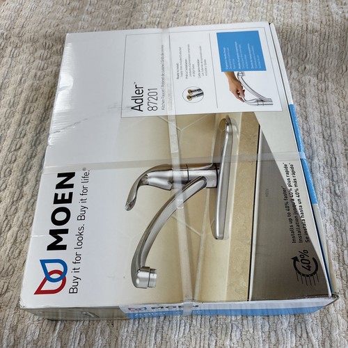 Adler One-handle Kitchen Faucet Moen 87201 Chrome - Picture 3 of 4