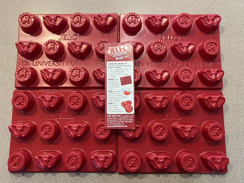 Alabama Crimson Tide Jello Jigglers Molds Trays Set of 4 Excellent Condition!