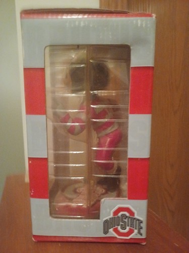 BRUTUS BUCKEYE #1 Bobblehead. 7 inch Mascot Standing On Ohio State Logo - Picture 4 of 7