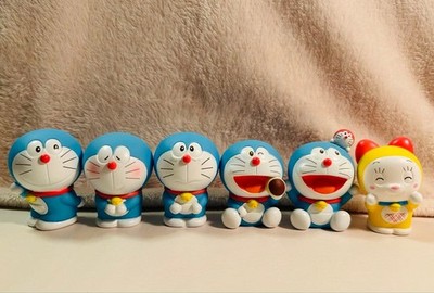Doraemon 50th Anniversary Soft Vinyl Mascot Figure Complete Set 6