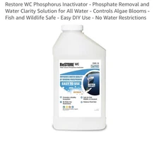 Restore WC Phosphorus Inactivator - Phosphate Removal and Water Clarity Solution