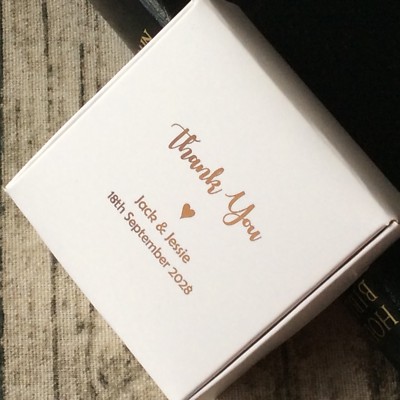 20x Custom White Paper Boxes Gold Foil Business Logo Handmade Soap Packing Boxes