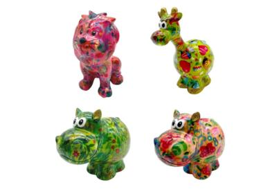 Pomme Pidou exklusive Spardose Safari Löwe, Giraffe, Nilpferd Hippo Kaffeekasse,