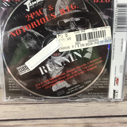 NEW 1998 SEALED Notorious B.I.G. & 2PAC Runnin Single CD Remixes by StoneBridge - Picture 9 of 10