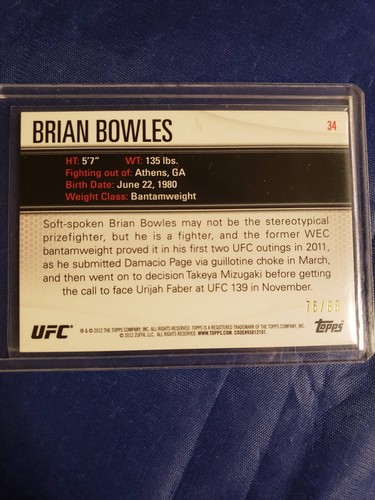 2012 Topps UFC Knockout - Pick your card - Auto Relic Mat Parallel - Picture 21 of 123