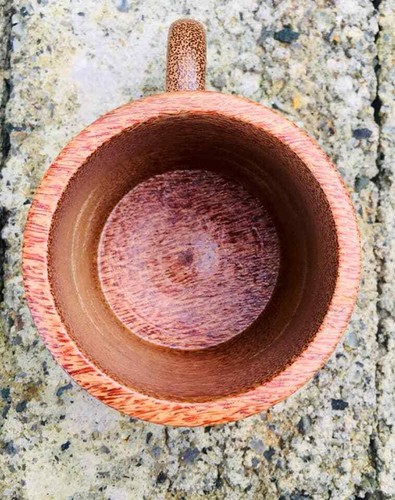 Taza de madera hecha a mano cerveza té café leche agua jugo taza natural REGALO - Imagen 4 de 4