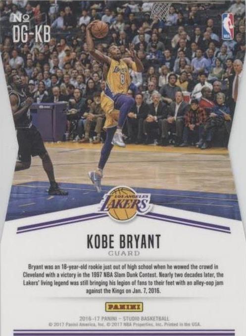 2016-17 Panini Studio - Kobe Bryant #DG-KB
