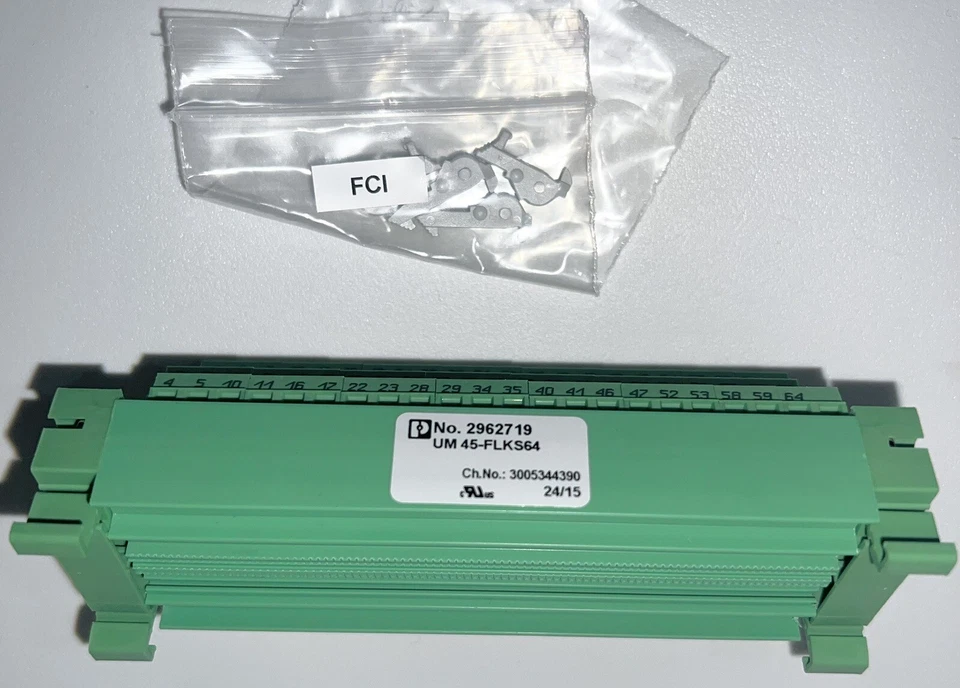 Phoenix Contact UM 45-FLKS64 Breakout Board IDC50 50-Pin Male to Screw Terminals - Image 2 of 2