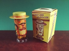 Scarce PN 250 Niedermeier Tin Magician Growing Money Bank Tinplate w/ Or. Box