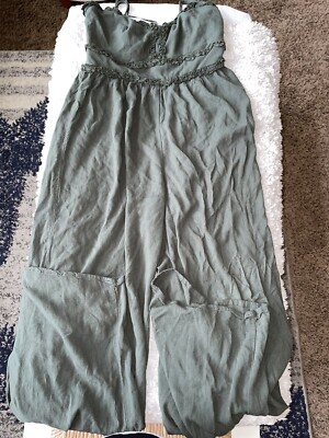 mi-ami♡ Mi Ami Women's Sz. XS Olive Green One Piece Pant Outfit. Exc