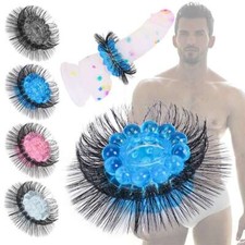 Male Cock Ring Super Stretchy Strong Stay Harder Penis Rings Sex Toy W/Fake Hair