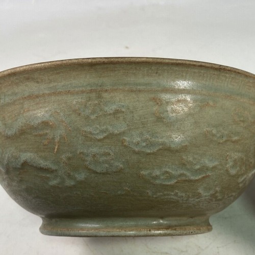 8.0" china antique song dynasty guan kiln ru porcelain cyan dragon pattern bowl - Picture 7 of 9