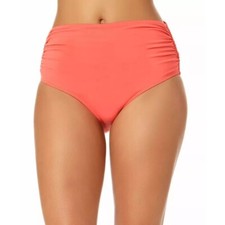 Anne Cole Bikini Bottom Convertible High Waist Shirred Juicy Coral Pink XL