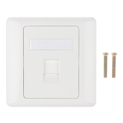 86 Type Single Port RJ45 Wall Flat Face Plate Ethernet Network Socket Panel _t - Zdjęcie 6 z 10