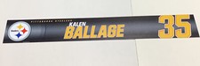 Kalen Ballage game used 2021 preseason locker room nameplate Steelers