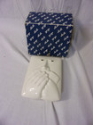 Vintage Fitz & Floyd Bridge (2) Deck Playing Card Box Porcelain Ceramic Face Nib