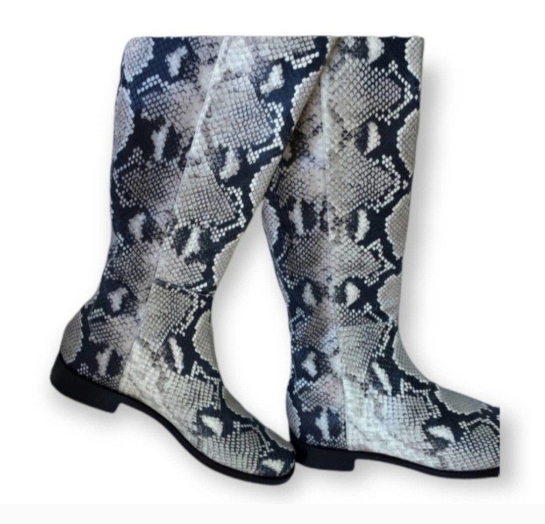 Stuart Weitzman Women’s Over-the-Knee Python Flat… - image 6