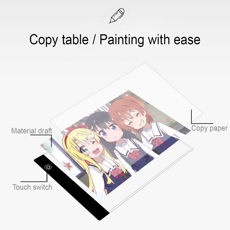 A4 USB LED Artist Tattoo Stencil Board Light Box Tracing Drawing Pad 3