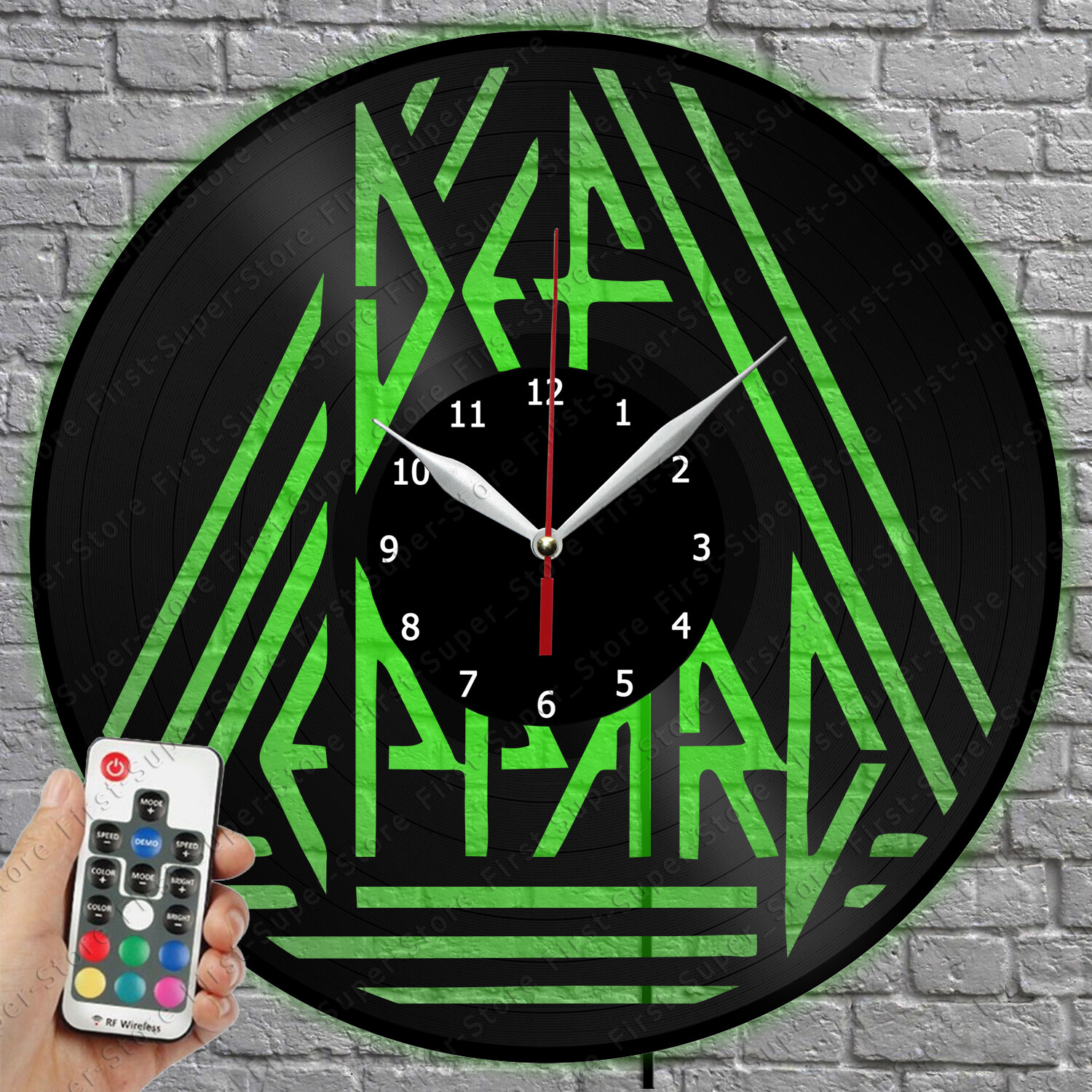 Def Leppard Vinyl Record LED Wall Clock with Light 1099