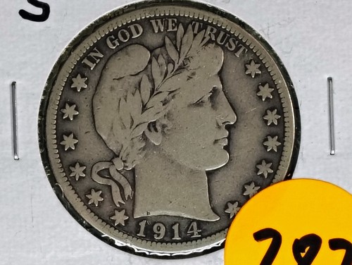 1914 S Barber 90% Silver Half Dollar!!! Nice Coin!!! + 1 Tube of Gold Flake!!! - Picture 1 of 8