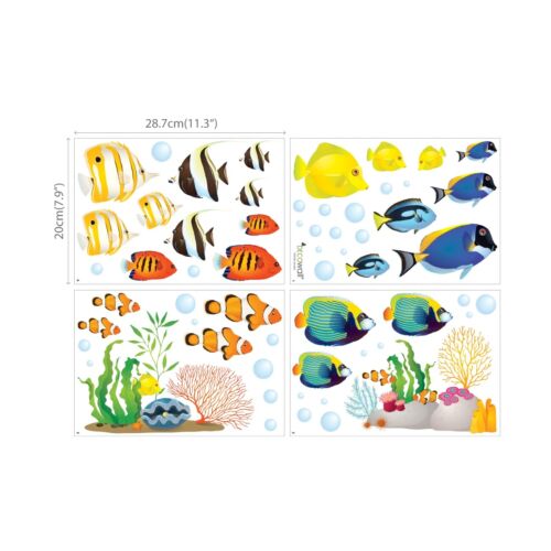 Calcomanías de pared extraíbles para guardería Decowall DS-8035 peces arrecife de coral niños - Imagen 4 de 5