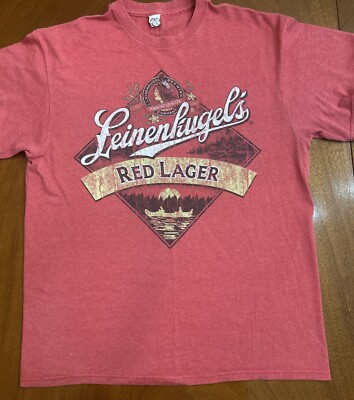 Vintage 90s Leinenkugel's Red Lager German Beer Chippewa Wisconsin T-shirt