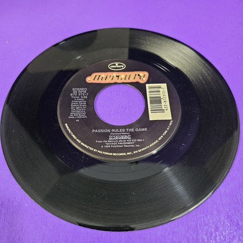 Scorpions Media Overkill/Passion Rules The Game 45 RPM Vinyl Record LP w/ Sleeve - Picture 3 of 4